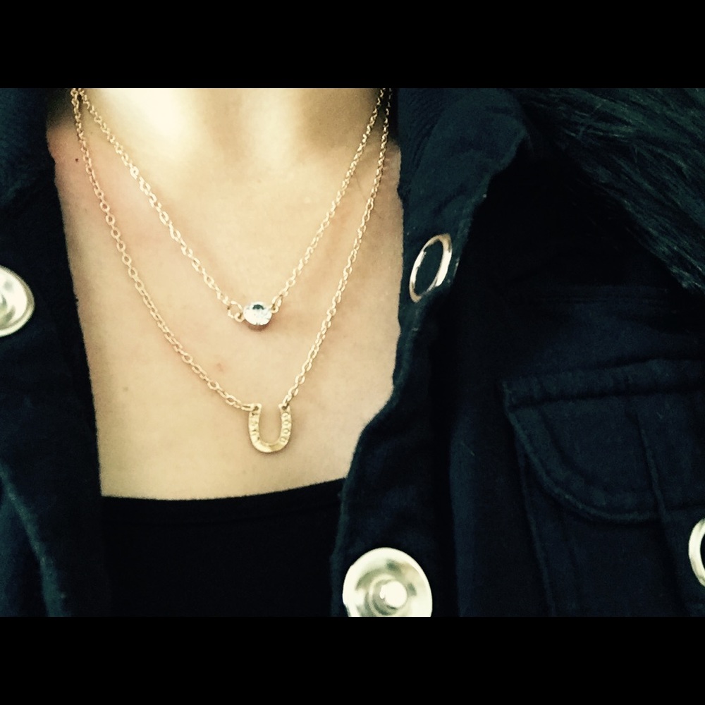 Good Luck Lucky Horseshoe Multilayer Necklace - Picture 2 of 6